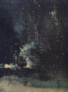 James Abbott McNeil Whistler Nocturne in Black and Gold,The Falling Rocket painting